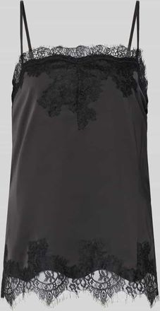 Gina Tricot Spitzentop mit verstellbaren Spaghettitr&auml;gern in Black, Gr&ouml;&szlig;e XS