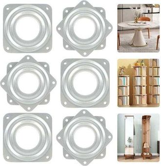 OEM Plato Giratorio De 360 Grados, 6 Piezas, Plato Giratorio De Metal, Plato Giratorio Para Tv, Placa Giratoria Cuadrada De 4 Piezas Con Rodamiento De Bol
