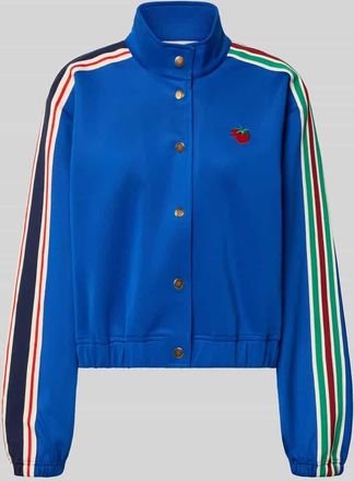 Lollys Laundry Sweatjacke mit Kontraststreifen Modell Brooklynn in Royal, Gr&ouml;&szlig;e XS