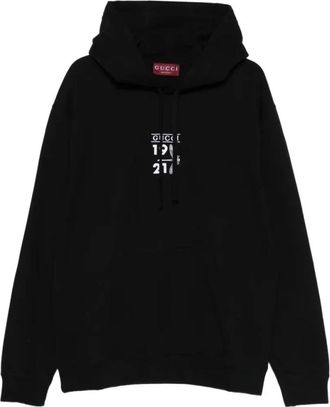 Gucci Hoodies, male, Black, Size: XL Cotton Jersey Hoodie