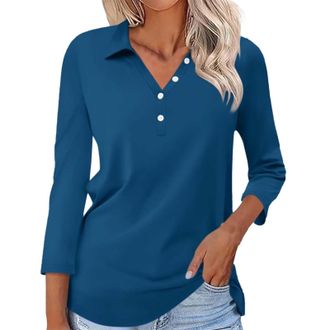 Generic HOOUDO Warehouse Amaon Prime Warehouse Deals Women Tops Comfy Slim Fit T-Shirt Sleeveless Scoop Neck Blouse Pattern Button Down Lightweight Oversized 