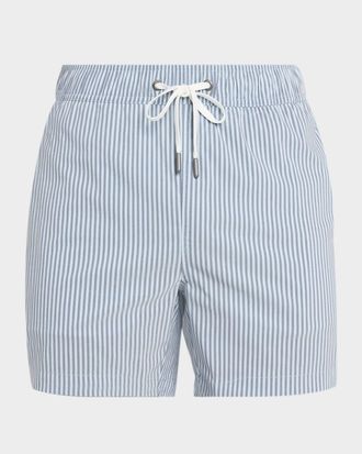 Onia Men & apos;s Charles 5 Inseam Stripe Swim Trunks