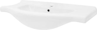 ECD Germany Lavabo cer&aacute;mica lavamanos com&uacute;n pila aseo de ba&ntilde;o blanco