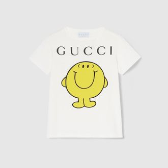 Gucci Kids - Cotton T-shirt With Print, Size 10 years, White, Ready-to-wear