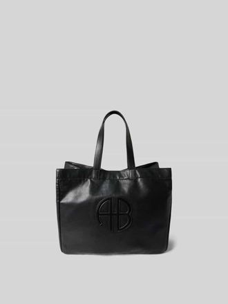 Anine Bing Tote Bag mit Logo-Detail in Black, Gr&ouml;&szlig;e 1