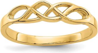 Diamond2Deal 14k Yellow Gold Free Form Knot Ring