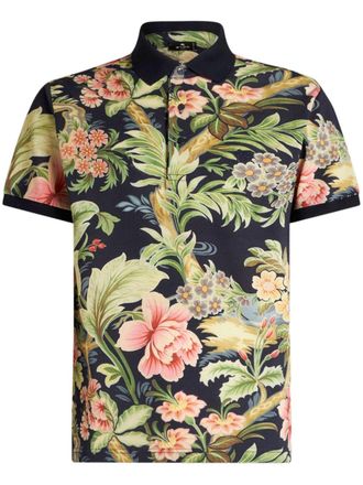 Etro Polo a fiori - Blu