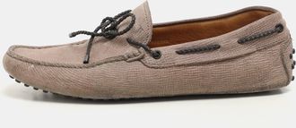 Tod's Tods Beige Nubuck Leather Driver Loafers