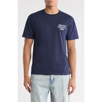 Museum of Peace and Quiet Mid Century Graphic Cotton T-Shirt in Navy at Nordstrom, Size Xx-Large