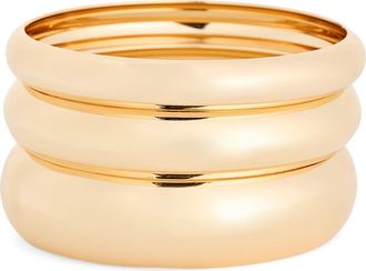Nordstrom Rack 3-Pack Smooth Bangle Set in Gold at Nordstrom Rack