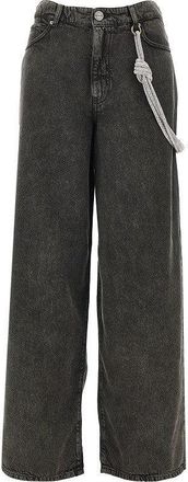 Pinko Loose Fit jeans with strass cord Woman 26