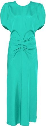 Victoria Beckham Abito midi con arricciatura - Verde