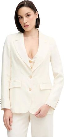 Gaud&igrave; Dames, Jassen, Beige, Maat: XS Linnen