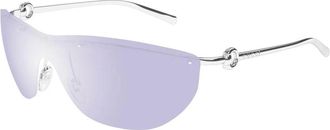 Gucci Accessoires, unisex, Grijs, ONE Size, Stijlvolle zonnebril met uniek design