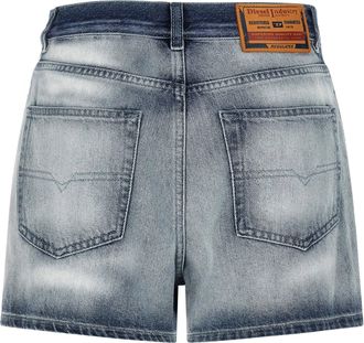 Diesel Two-Tone Washed Denim Denim Shorts - Blue