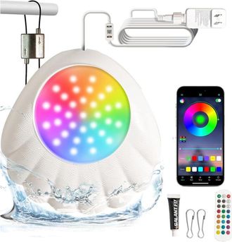OEM Luz Led Para Piscina, Luz Subacu&aacute;tica Inteligente Rgb De 10 W Con Control Por App, Regulable, 800 Lm, Ip68, Resistente Al Agua, 12 V, Para Piscinas El
