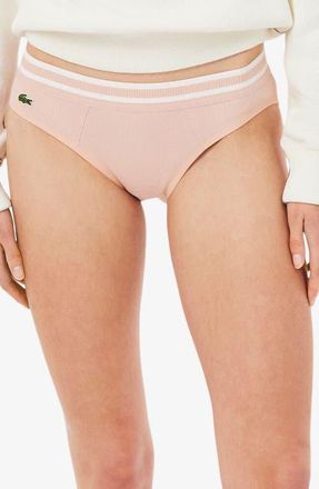 Lacoste Cotton Blend Rib Briefs in Bistre at Nordstrom, Size Xx-Small