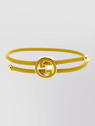 Gucci blondie double strap tubular leather bracelet