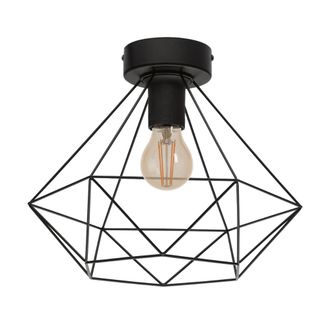 Eglo Tarbes Ceiling Light Geometric - Black | TJ Hughes