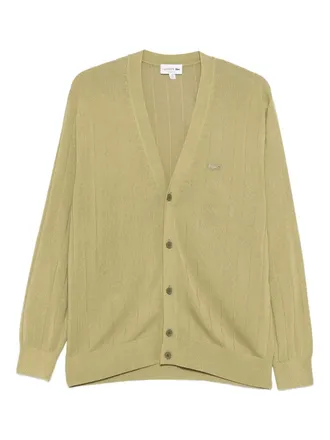 Lacoste button-down cardigan - men - Cotton/Viscose - 4 - Green