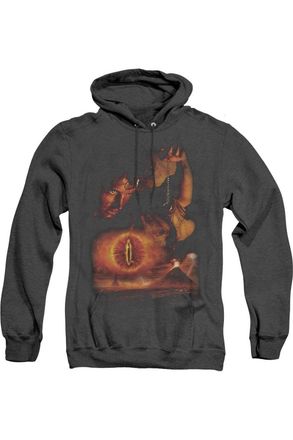 Gildan Lord Of The Rings Destroy The Ring Adult Heather Hoodie / Hooded Sweatshirt