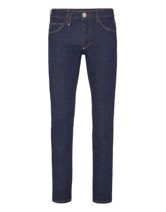 Philipp Plein Denim Trousers Super Straight Cut Iconic Plein