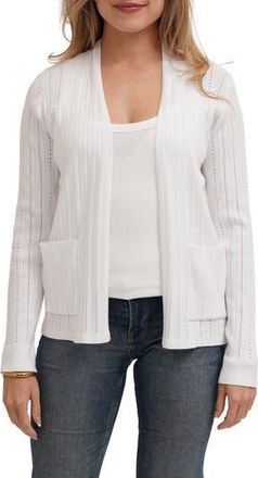 Cyrus Pointelle Cardigan in White at Nordstrom Rack, Size X-Small