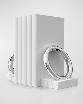 ANNA new york Marble Ring Bookends, Set of 2