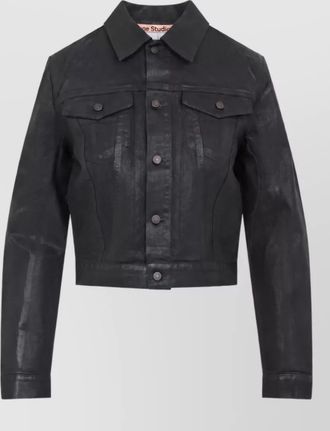 Acne Studios cropped coated denim jacket