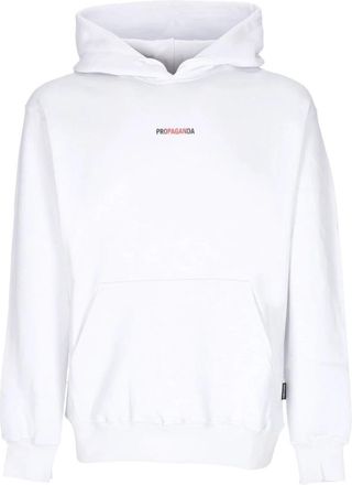 PROPAGANDA Witte hoodie met ribben - Heren - Hoodies - Wit - XL - Katoen - Hoodies & sweatvesten