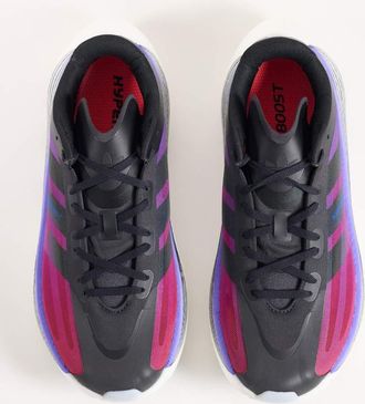 adidas Originals Hyperboost Euphoria LT sneakers nere e bianche con dettagli blu e rosa-Bianco