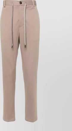 Circolo 1901 piqué drawstring trousers with pressed crease