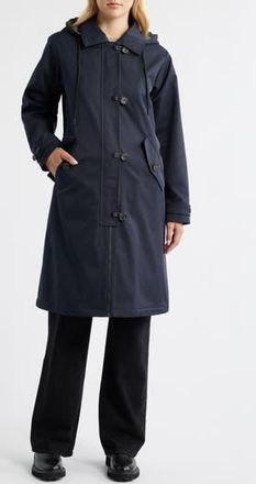 Bernardo Longline Hooded Raincoat in Navy at Nordstrom Rack, Size Xx-Large