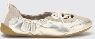 Chlo&eacute; Ballerine Kick in pelle di vitello laminata con design arricciato