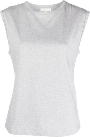 Loulou Studio Grijs Melange Tanktop - Dames - Tops zonder mouwen - Grijs - XS - Katoen - Tops