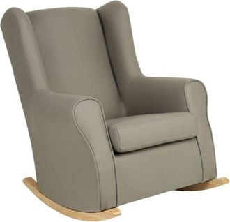 Muemue Sill&oacute;n mecedora con patas madera gris 95x81x104cm
