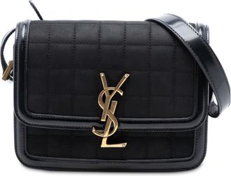 Saint Laurent Pre-owned Saint Laurent Small Quilted Suede Solferino Satchel In Box PLB739139A.1222