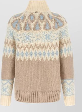 Herno cashmere wool ribbed high neck jumper