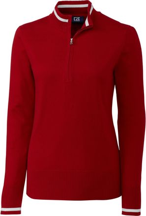 Cutter & Buck Womens Lakemont Tipped Half-Zip Sweater