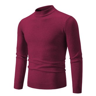 Generic Polos Neck Jumpers for Men Cotton Smart Causal Sweaters Pullover Knitted Sweater Lounge Sweatshirts Long Sleeve Fisherman Pullovers Leisure Fleece Aut