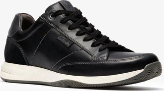 Clarks Townview 26184545 Sneakers Mens Black Leather Lifestyle Shoes MEW892