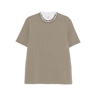 Brunello Cucinelli Contrast-trim T-shirt