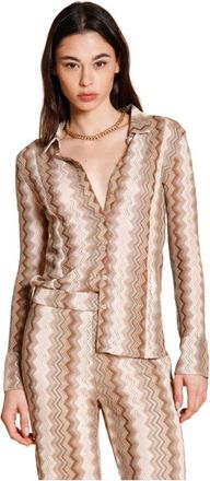 Mason's Elaisa Shirt - Dames - Overhemden - Beige - XL - Katoen - Overhemden