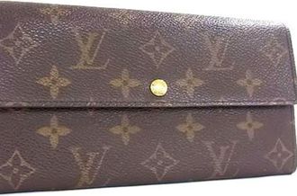 Louis Vuitton Monogram Brown Pvc Leather Long Wallet (Bi-Fold) (Pre-Owned)