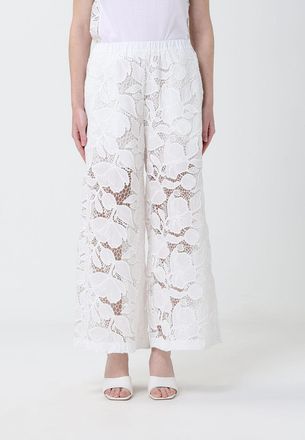 Meimeij Pantaloni palazzo in pizzo