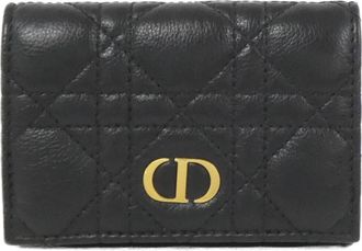 Dior Black Leather Wallet (Bi-Fold) (Pre-Owned)