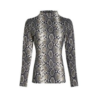 Karl Lagerfeld mock-neck long-sleeved top - female - Karl Lagerfeld - Long Sleeve T-Shirts - Gray - M - Tops