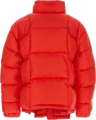 VETEMENTS Mens Cut-Up Puffer Down Jacket Red Polyimide