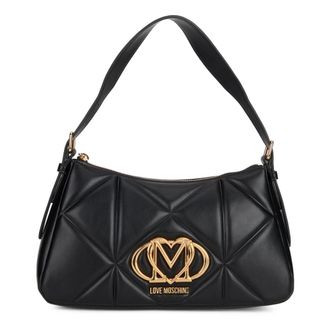 Love Moschino Gewatteerde Schoudertas - Dames - Tassen - Zwart - Maat: ONE Size Poliester