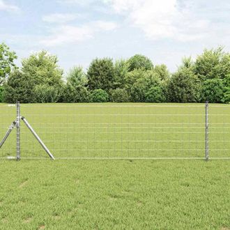 Berkfield Home Euro Fence 1.4x10 m Galvanised Steel in Silver